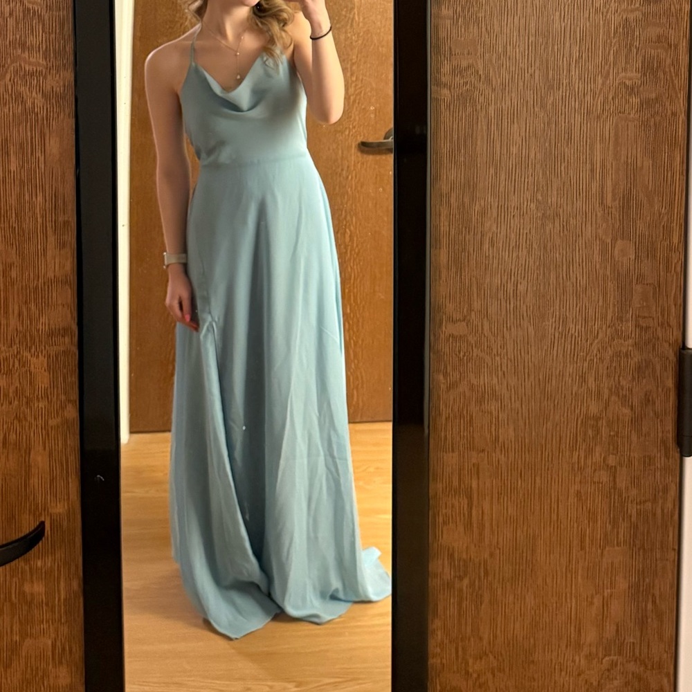 Altar'd State Light Seamoss/Baby Blue Bridesmaids Dress
